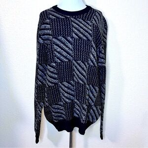 Ben Sherman Men’s Long sleeve Crewneck Black And Grey Sweater